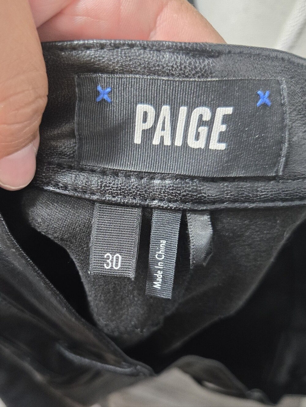 PAIGE Stella Faux Leather Pants Sz 30 Cropped - Picture 7 of 13